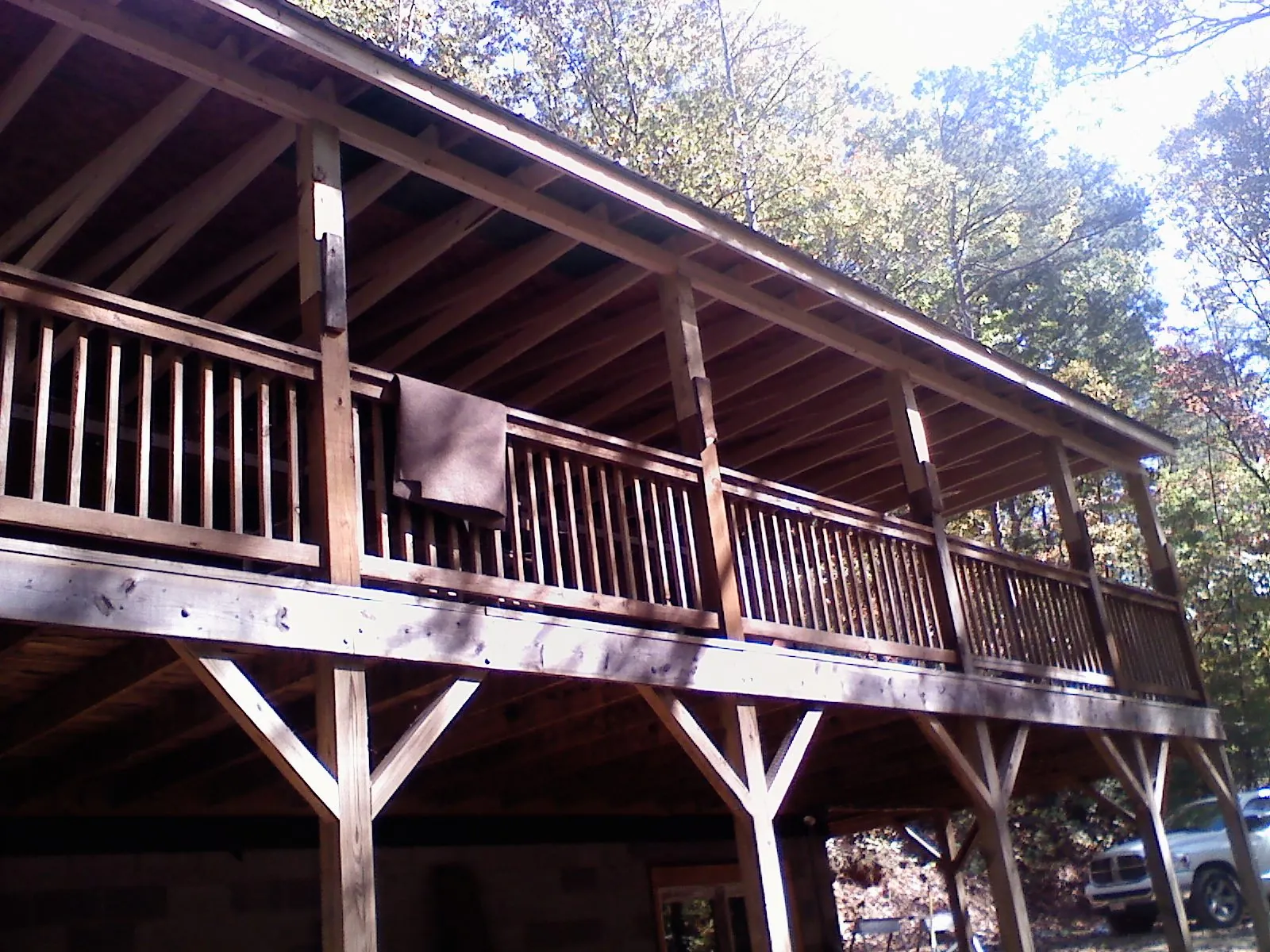 Timber framing under a new elevated porch and deck — Roof Leak Repair in Clark Fork by Roofing Brothers